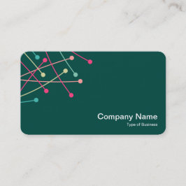 Tarjeta De Visita Pistas de partícula - colores 01 en el verde