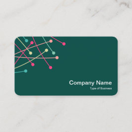 Tarjeta De Visita Pistas de partícula - colores 01 en el verde