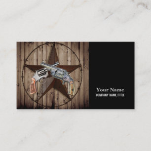 Tarjeta De Visita Pistola de texas de madera vaquero de campo occide
