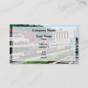 Tarjeta De Visita Pittsburgh PA - Tren que pasa por Station Square