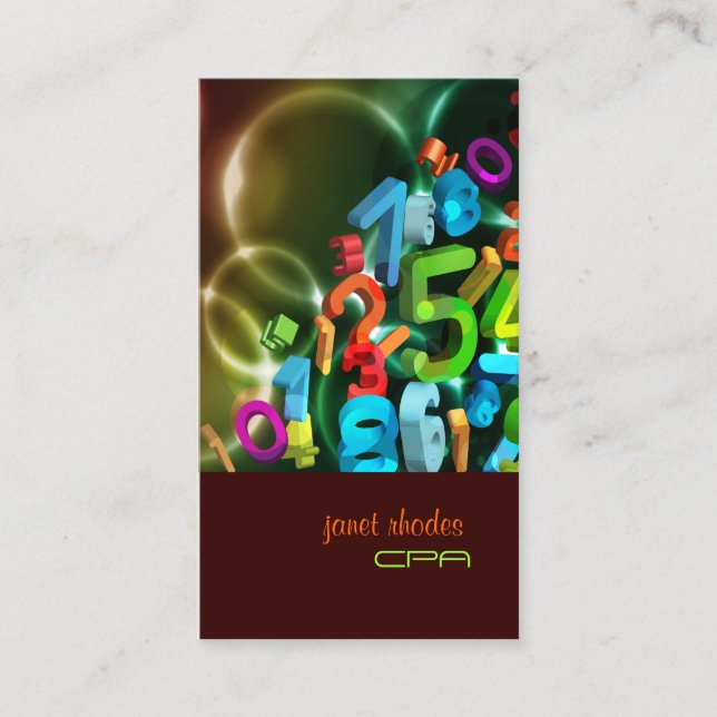 Tarjeta De Visita PixDezines 123, colores CPA/diy (Anverso)