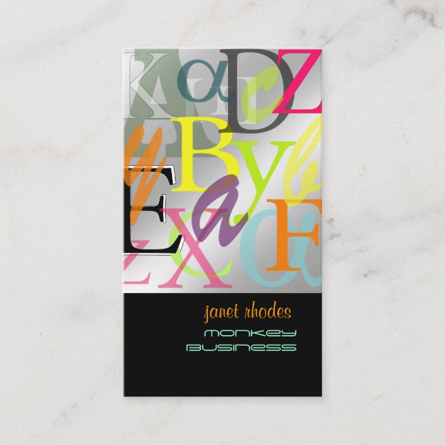 Tarjeta De Visita PixDezines ABC, Alfa griego (Anverso)