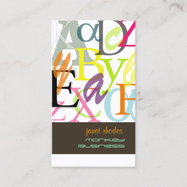 Tarjeta De Visita PixDezines ABC, Greek Alpha/diy (Anverso)