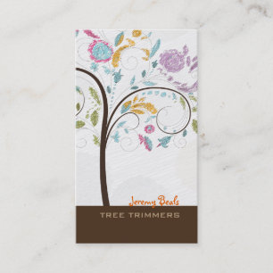 Tarjeta De Visita PixDezines árbol retro Podadores de árboles ♥♥♥♥