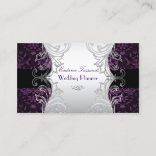 Tarjeta De Visita PixDezines bijoux damasq faux plata/púrpura