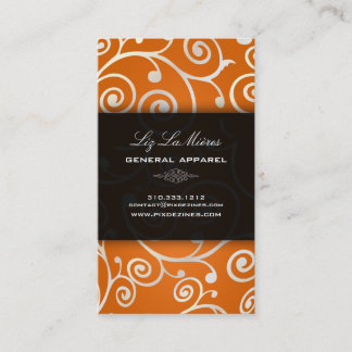 Tarjeta De Visita PixDezines bizcochos giratorios + especias naranja