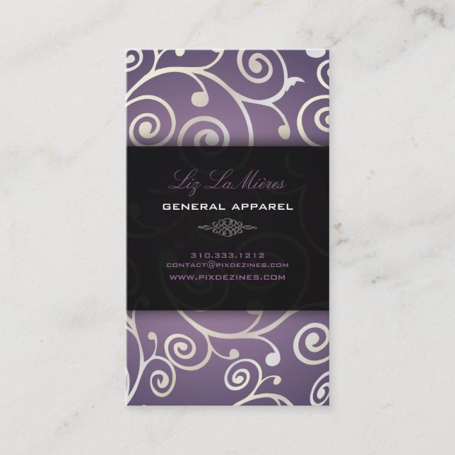 Tarjeta De Visita PixDezines bizcochos giratorios + lavandre (Anverso)