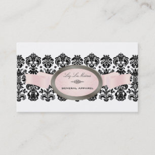 Tarjeta De Visita PixDezines Black, Isabella Lace Damask