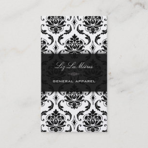 Tarjeta De Visita PixDezines Black Vendome Vintage Damask