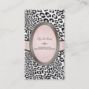 Tarjeta De Visita PixDezines Black, White Leopards spots