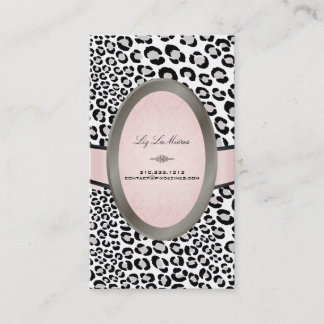 Tarjeta De Visita PixDezines Black, White Leopards spots