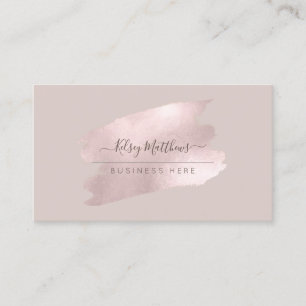 Tarjeta De Visita PixDezines Brillante Rubor Pink H2 Brote de pincel