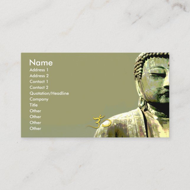 Tarjeta De Visita PixDezines buda japonés (Anverso)