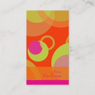 Tarjeta De Visita PixDezines Burbujas Mod / Estilo Retro + Colores