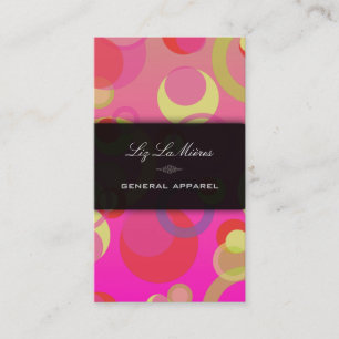 Tarjeta De Visita PixDezines Burbujas Mod / Estilo Retro + Colores