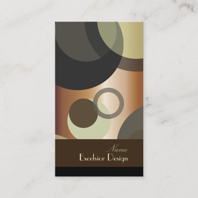 Tarjeta De Visita PixDezines Burbujas Mod / Estilo Retro + Colores (Anverso)