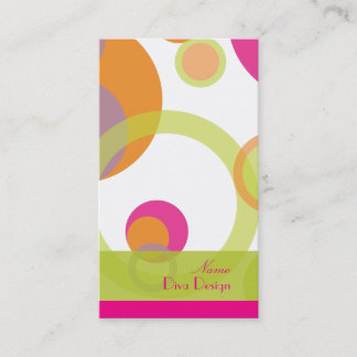 Tarjeta De Visita PixDezines Burbujas Mod / Estilo Retro + Colores