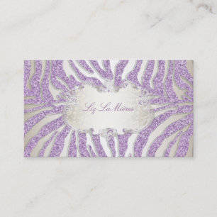 Tarjeta De Visita PixDezines cebra púrpura/leopardo