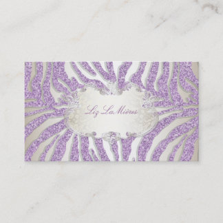 Tarjeta De Visita PixDezines cebra púrpura/leopardo
