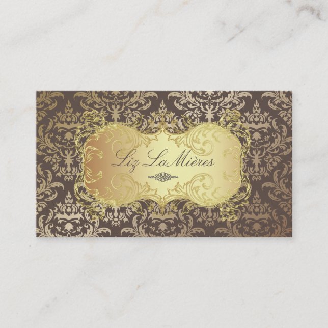 Tarjeta De Visita PixDezines Céline Damask (Anverso)