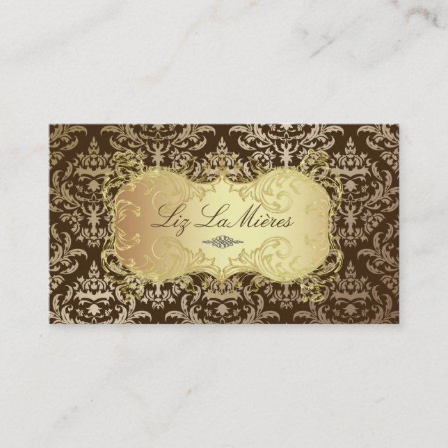 Tarjeta De Visita PixDezines Céline Damask (Anverso)