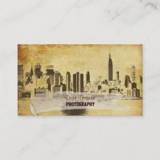 Tarjeta De Visita PixDezines City Scape, Nueva York, vintage