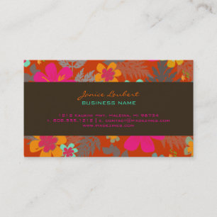 Tarjeta De Visita PixDezines Color de fondo de la jungla hawaiana/Pe
