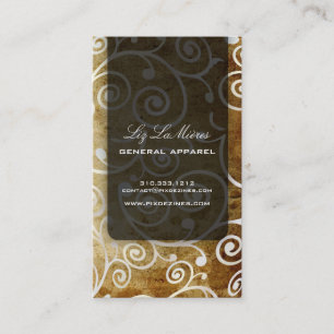 Tarjeta De Visita PixDezines cupcakes remolinos + dorado