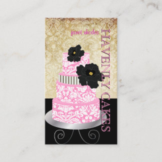 Tarjeta De Visita PixDezines damasquis vintage/pâtisserie/fuente DIY