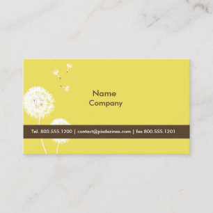 Tarjeta De Visita PixDezines dandelions dijon mustard
