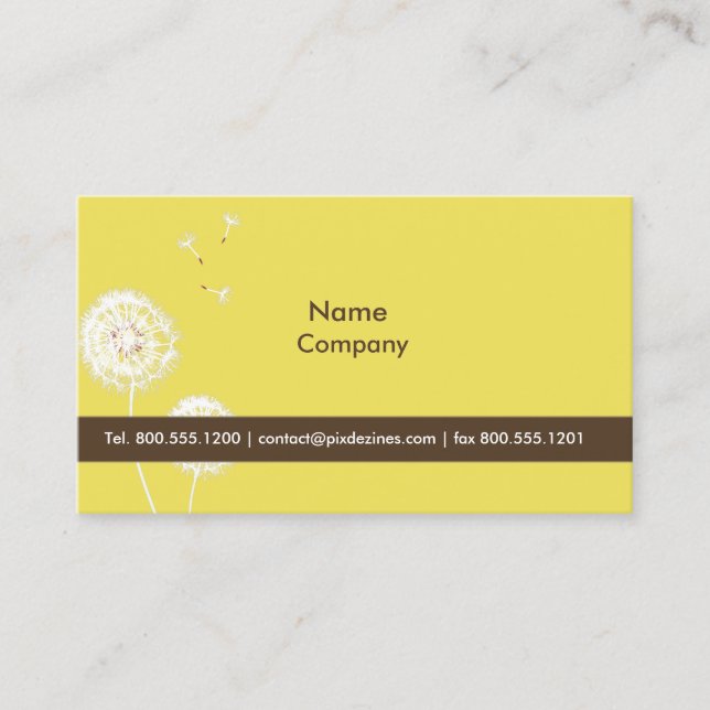 Tarjeta De Visita PixDezines dandelions dijon mustard (Anverso)