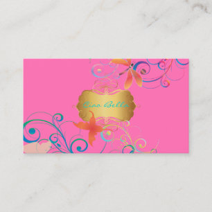 Tarjeta De Visita PixDezines Ddragonflies Mariposas Nieve Arcoiris