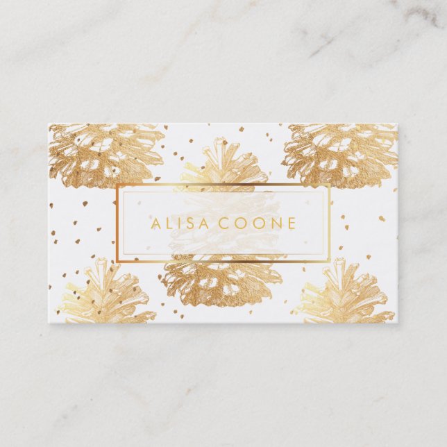 Tarjeta De Visita PixDezines de oro fino (Anverso)