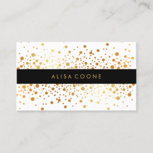 Tarjeta De Visita PixDezines deslumbró con purpurina/confeti dorado 