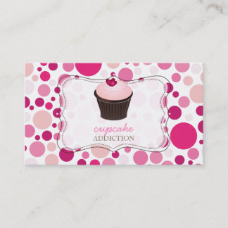 Tarjeta De Visita PixDezines diy cupakes+polka puntos