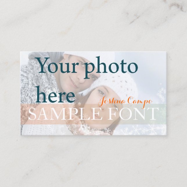 Tarjeta De Visita PixDezines DIY foto+fuentes (Anverso)