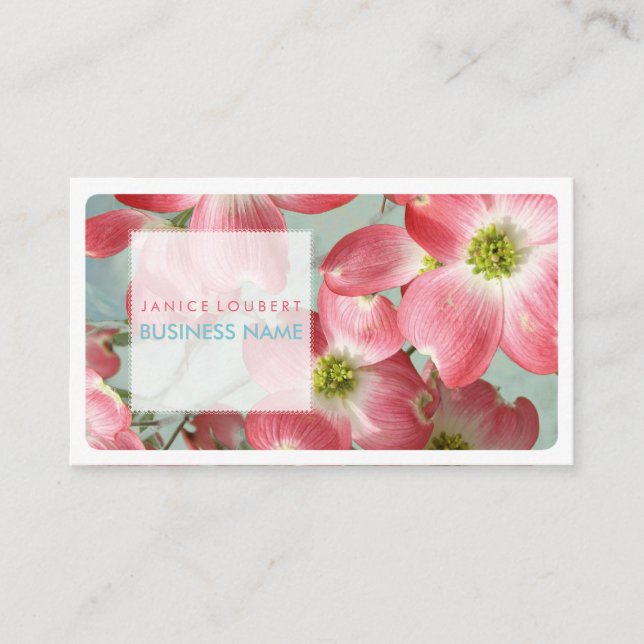 Tarjeta De Visita PixDezines Dogwood/Fotografía (Anverso)