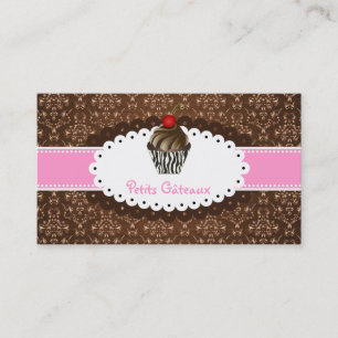 Tarjeta De Visita PixDezines elegantes de chocolate giran bizcocho