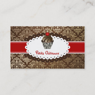 Tarjeta De Visita PixDezines elegantes de chocolate giran bizcocho