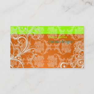 Tarjeta De Visita PixDezines Elegantes Pear Swirls