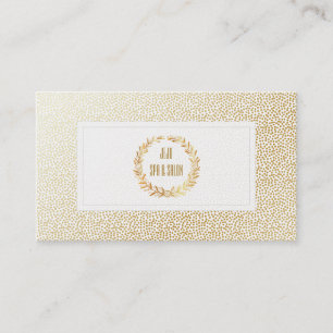 Tarjeta De Visita PixDezines faux gold dots/aceituna wreath