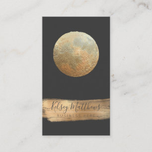 Tarjeta De Visita PixDezines Faux Gold Moon