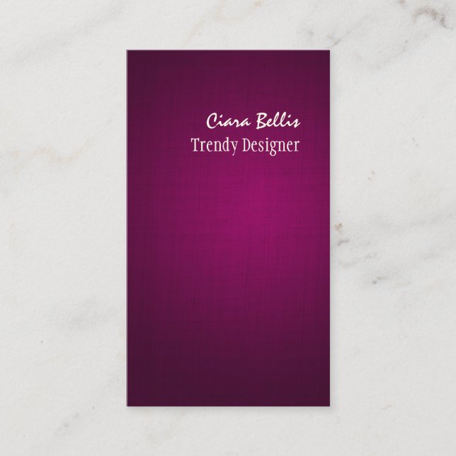 Tarjeta De Visita PixDezines faux linen merlot (Anverso)