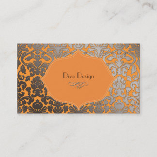 Tarjeta De Visita PixDezines faux plata flora color damasco/diy
