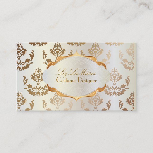 Tarjeta De Visita PixDezines firenze damasco/cobre+perla (Anverso)