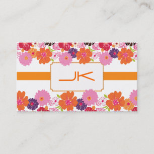 Tarjeta De Visita PixDezines Floral ~ Alegre