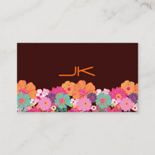 Tarjeta De Visita PixDezines Floral ~ Alegre