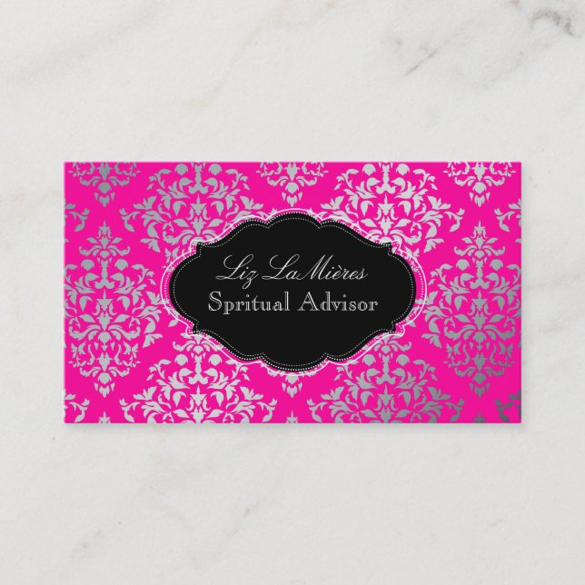 Tarjeta De Visita PixDezines Fondo Josephine Damask/DIY (Anverso)