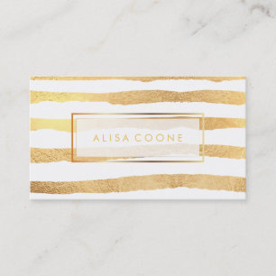 Tarjeta De Visita PixDezines franjas de oro falsas