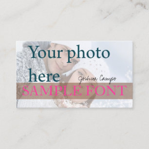Tarjeta De Visita PixDezines fuentes+foto DIY